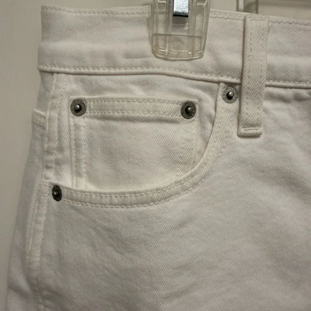 NWT J. Crew White Button-Front Mini Skirt - Size 8